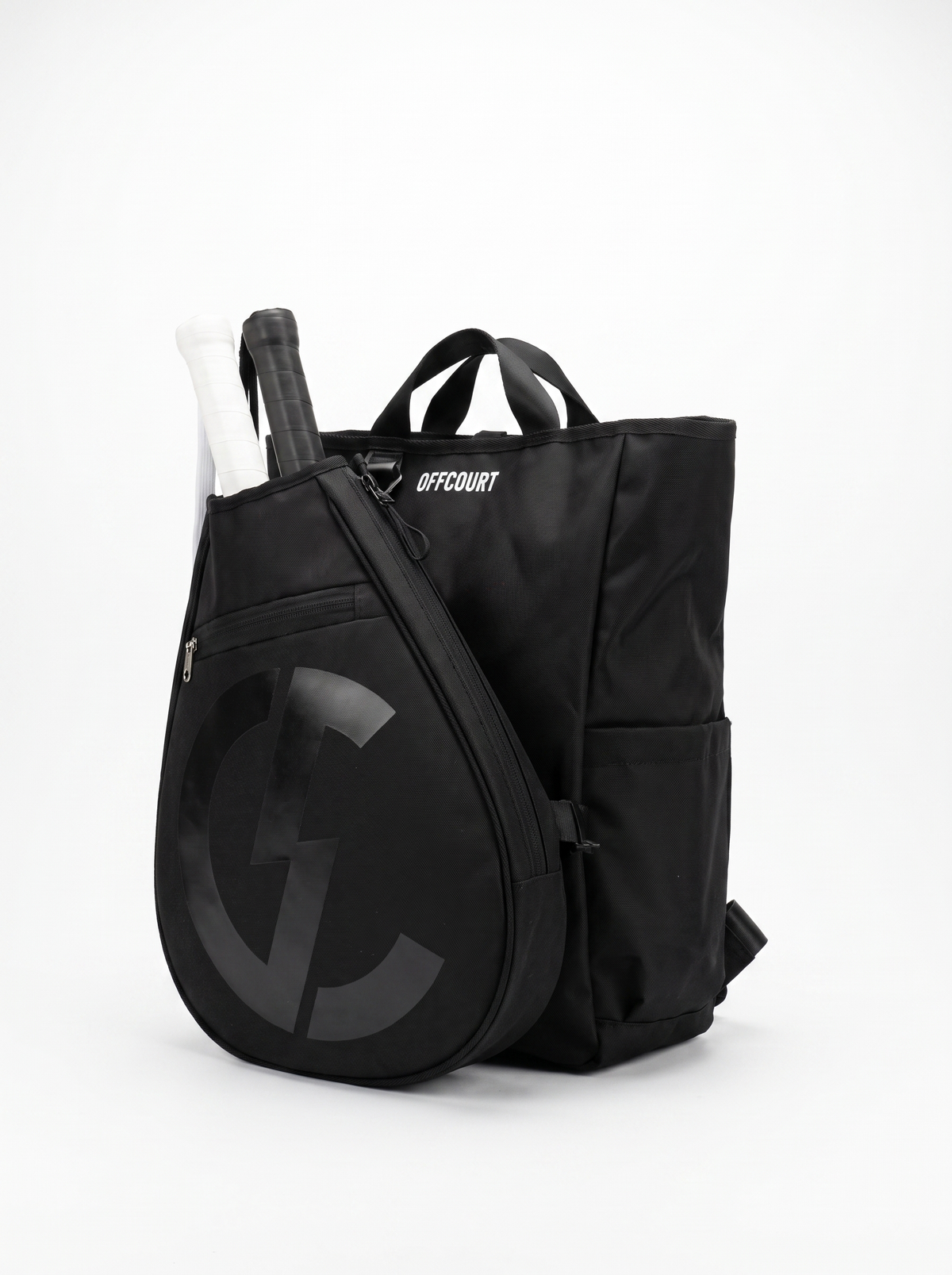 Offcourt Padel Bag Lifestyle in Schwarz mit Schlägerfach